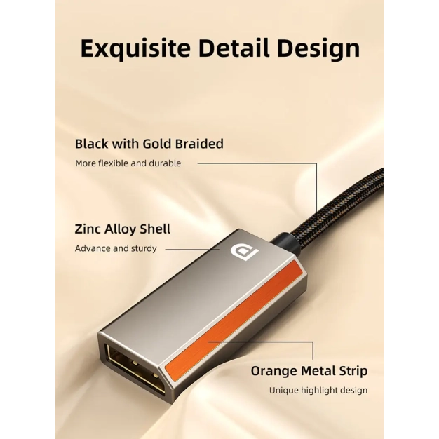 Перехідник Vention Cabletime Type-C - DisplayPort, 0.2m, v2.0 (CP16A) Перехідник Vention Cabletime Type-C - DisplayPort, 0.2m, v2.0 (CP16A)