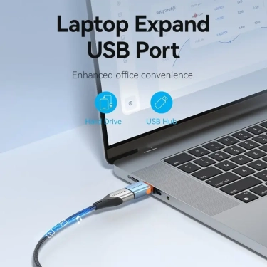 Перехідник Vention USB-C Male to USB3.0 Female OTG (CUBH0) купити
