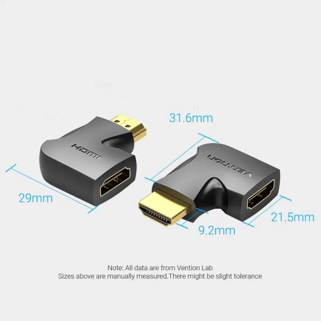 Перехідник Vention HDMI M to F Adapter 90° Degree Лівий (AIPB0) купити Перехідник Vention HDMI M to F Adapter 90° Degree Лівий (AIPB0) купити