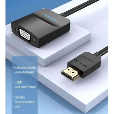 Перехідник Vention HDMI-VGA, 0.2 m (ACFBB/42152), оцінка користувачів.