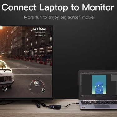 Перехідник Vention HDMI-VGA, 0.2m, звук та живлення (ACKBB / 74346) ціна