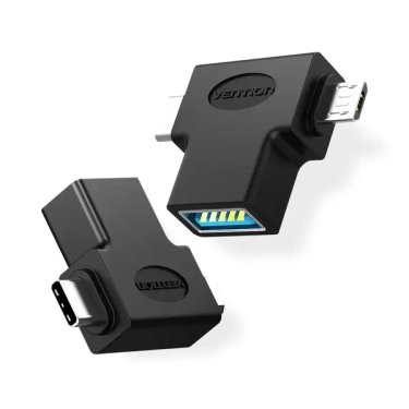Перехідник Vention USB C 3.1/USB 3.0 OTG AF/microUSB BM (CDIB0)