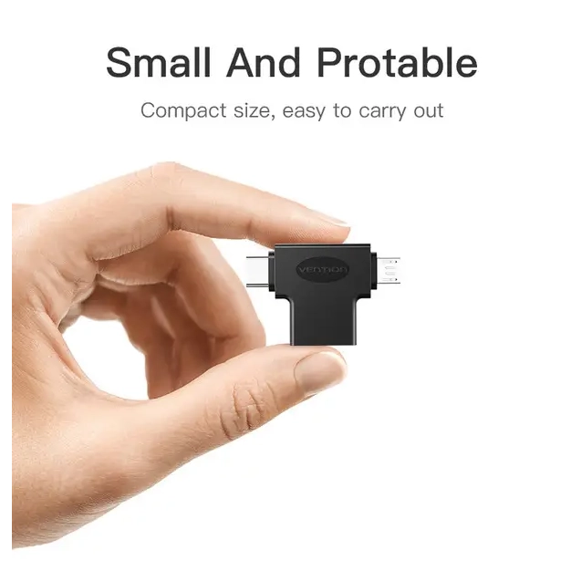 Перехідник Vention USB C 3.1/USB 3.0 OTG AF/microUSB BM (CDIB0) Перехідник Vention USB C 3.1/USB 3.0 OTG AF/microUSB BM (CDIB0)