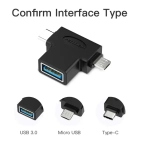 Перехідник Vention USB C 3.1/USB 3.0 OTG AF/microUSB BM (CDIB0) Перехідник Vention USB C 3.1/USB 3.0 OTG AF/microUSB BM (CDIB0)