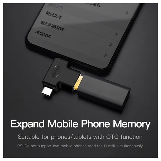 Перехідник Vention USB C 3.1/USB 3.0 OTG AF/microUSB BM (CDIB0) Перехідник Vention USB C 3.1/USB 3.0 OTG AF/microUSB BM (CDIB0)