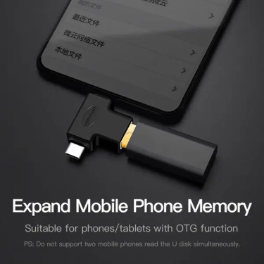 Перехідник Vention USB C 3.1/USB 3.0 OTG AF/microUSB BM (CDIB0)