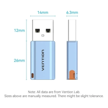 Перехідник Vention USB3.0 A Male - USB Type C Female OTG (CUAH0) ціна