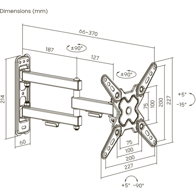 Кронштейн для телевізора Brateck LDA40-223, відео.