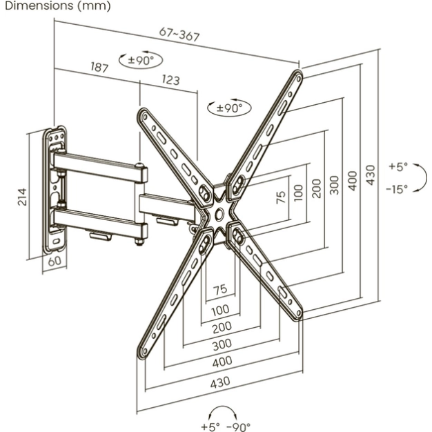 Кронштейн для телевізора Brateck LDA40-443, оцінка користувачів.