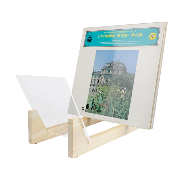 Стійка для вінілових пластинок із соснового дерева Goka GK-R40B