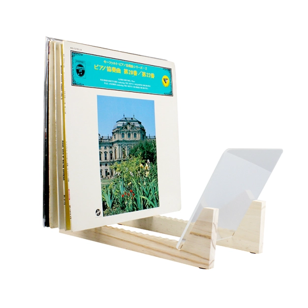 Стійка для вінілових пластинок із соснового дерева Goka GK-R40B