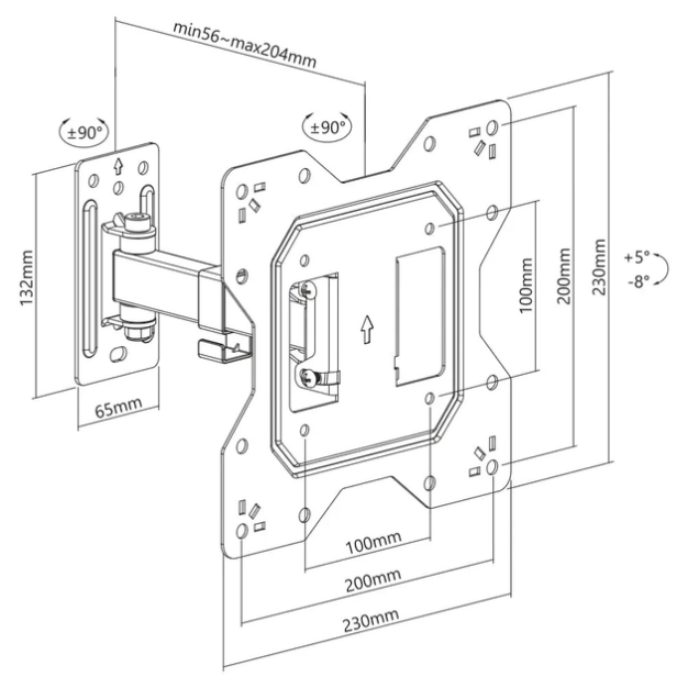 Кронштейн для телевізора Brateck LPA68-221, відео.