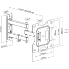 Кронштейн для телевізора Brateck LPA68-223, відео.