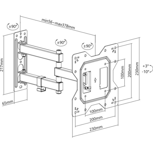 Кронштейн для телевізора Brateck LPA68-223, відео.