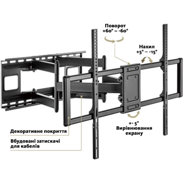 Кронштейн для телевізора ITech PTRB-95 купити в Україні недорого.