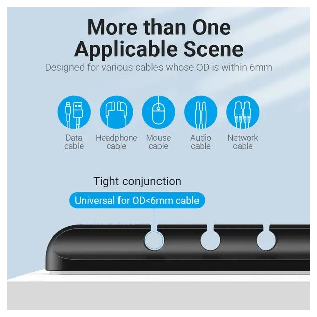 Органайзер для кабелів Vention 1шт Black (KBRB0), оцінка користувачів. Органайзер для кабелів Vention 1шт Black (KBRB0), оцінка користувачів.