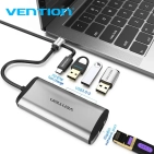 USB-хаб Vention 3-Port, RJ-45, PD(type-c) 0.15M Black (TGDHB) купити USB-хаб Vention 3-Port, RJ-45, PD(type-c) 0.15M Black (TGDHB) купити