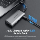 USB-хаб Vention 3-Port, RJ-45, PD(type-c) 0.15M Black (TGDHB) купити USB-хаб Vention 3-Port, RJ-45, PD(type-c) 0.15M Black (TGDHB) купити