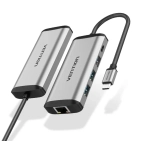 USB-хаб Vention 3-Port, RJ-45, PD(type-c) 0.15M Black (TGDHB) купити USB-хаб Vention 3-Port, RJ-45, PD(type-c) 0.15M Black (TGDHB) купити