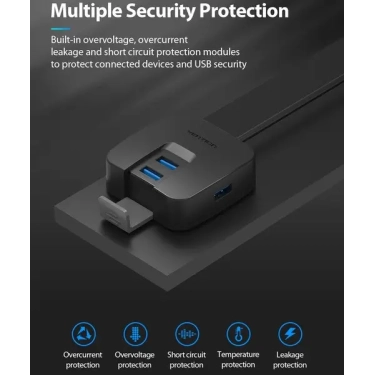 USB-хаб Vention 4-Port USB 3.0, 0.5 m (CHBBD) купити в Україні, ціна