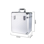 Алюмінієвий кейс для зберігання вінілових платівок розміром 12 дюймів Goka GK-R53 Silver