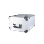 Алюмінієвий кейс для зберігання вінілових платівок розміром 12 дюймів Goka GK-R53 Silver