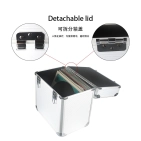 Алюмінієвий кейс для зберігання вінілових платівок розміром 12 дюймів Goka GK-R53 Silver