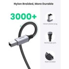 Кабель USB Ugreen US369 USB-A 2.0 - USB-B 2.0 Braided, 1.5m Black 80802 Кабель USB Ugreen US369 USB-A 2.0 - USB-B 2.0 Braided, 1.5m Black 80802