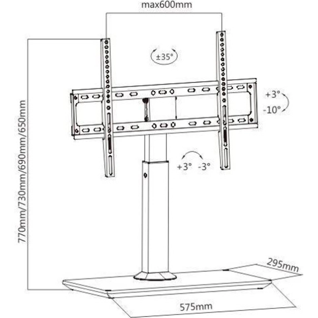 Настільний кронштейн для ТВ ITech KFG-5 White купити в Україні, ціна Настільний кронштейн для ТВ ITech KFG-5 White купити в Україні, ціна