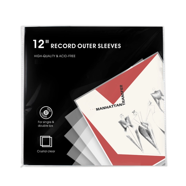LDPE Outer Plastic Vinyl Record Sleeves 50pcs 12" Goka GK-R17P-12