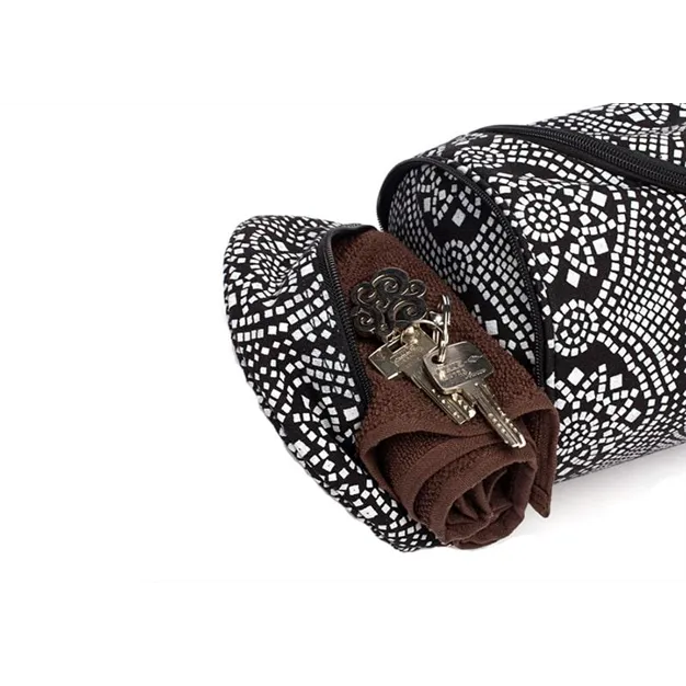 Yoga bag Asana Bag Cotton Maharaja Collection Bodhi 80 cm black and white
