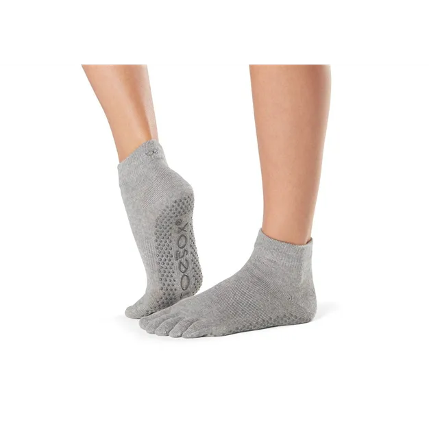 Шкарпетки для йоги ToeSox Full Toe Ankle Grip Heather Grey S (36-38.5)