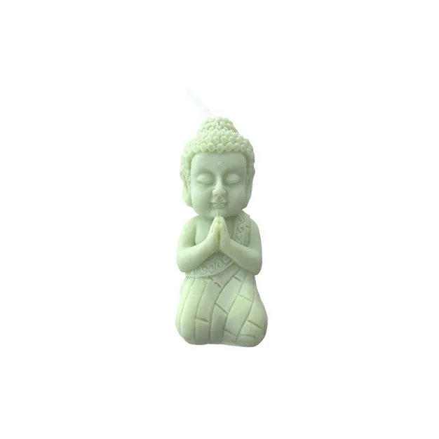 Soy candle Buddha RAO 30 g 7.5x3 cm green sage