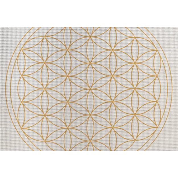 Килимок для йоги Bodhi Leela Flower of Life срібна хмара 183x60x0.45 см