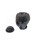 Ceramic aroma lamp Buddha matte black 14 x 9 x 9 cm