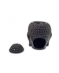 Ceramic aroma lamp Buddha matte black 14 x 9 x 9 cm