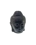 Ceramic aroma lamp Buddha matte black 14 x 9 x 9 cm