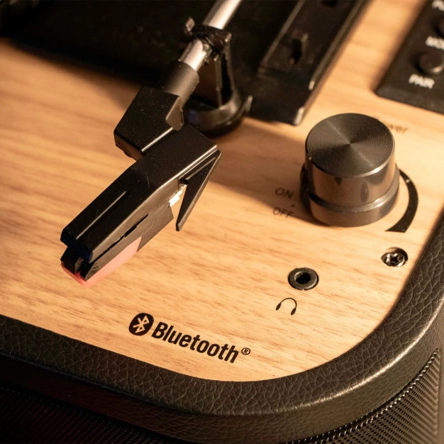 Вініловий програвач CLASSIC PHONO TT-116BK Retro Bluetooth із вбудованими динаміками, чорний