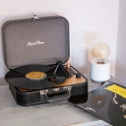 Вініловий програвач CLASSIC PHONO TT-116BK Retro Bluetooth із вбудованими динаміками, чорний