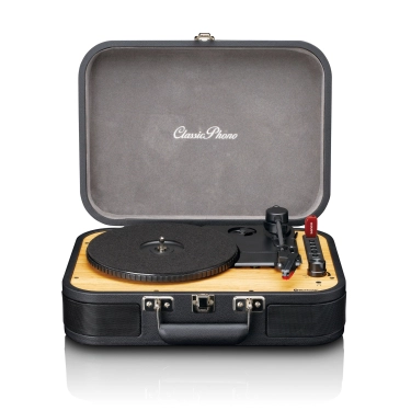 Вініловий програвач CLASSIC PHONO TT-116BK Retro Bluetooth із вбудованими динаміками, чорний
