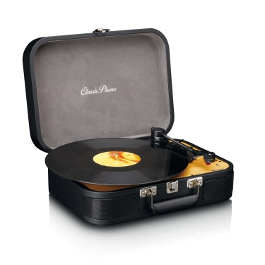 Вініловий програвач CLASSIC PHONO TT-116BK Retro Bluetooth із вбудованими динаміками, чорний