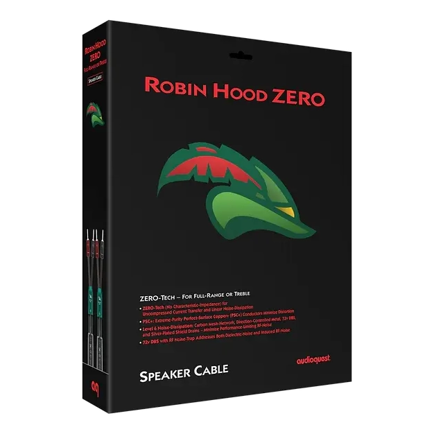Акустичний кабель AUDIOQUEST Pair 2.5m Robin Hood Zero Full-Range BAN/S Акустичний кабель AUDIOQUEST Pair 2.5m Robin Hood Zero Full-Range BAN/S