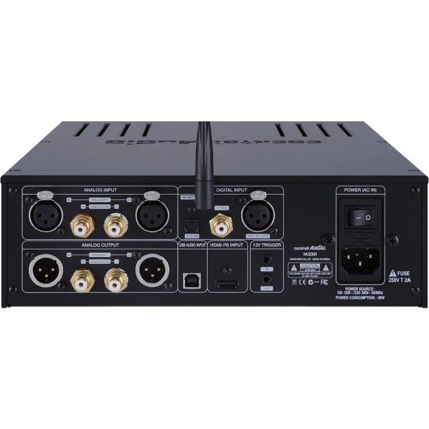 Гібридний підсилювач для навушників cocktailAudio HA500H Black Гібридний підсилювач для навушників cocktailAudio HA500H Black