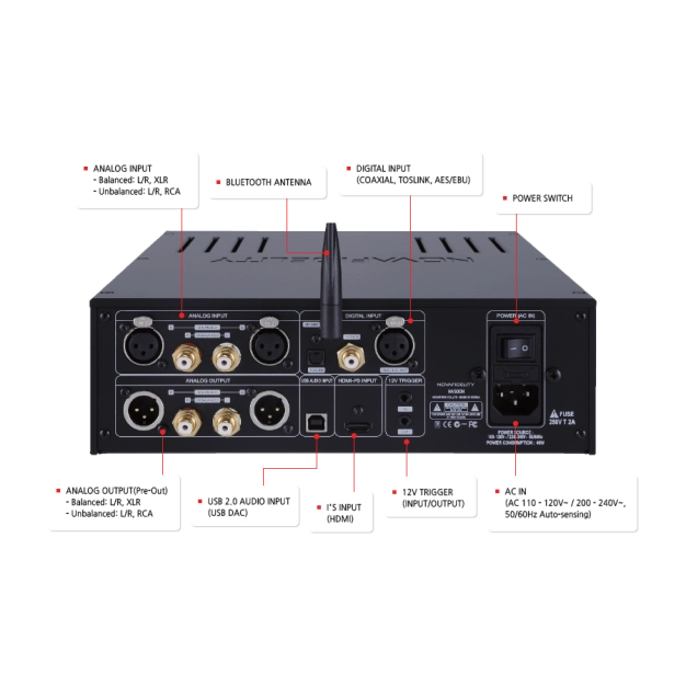 Гібридний підсилювач для навушників cocktailAudio HA500H Silver Гібридний підсилювач для навушників cocktailAudio HA500H Silver
