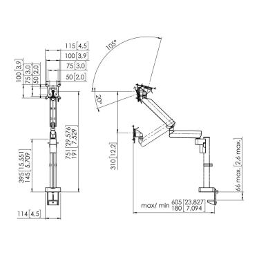 Кронштейн для монітора Vogel's MOMO 4137 Monitor Arm Motion Plus (black)