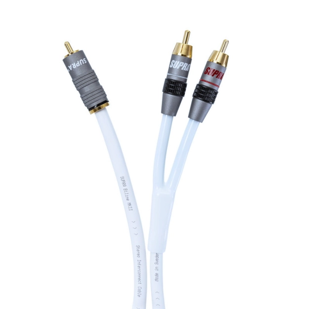 Сабвуферний кабель Supra Y-LINK 1RCA-2RCA BLUE 8M