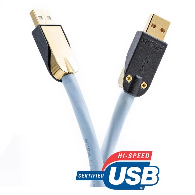 USB кабель Supra USB 2.0 A-А MALE BLUE 1M