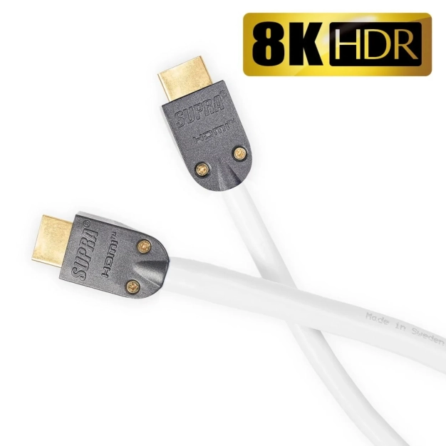 HDMI шнур Supra HDMI-HDMI 2.1 UHD8K WHITE 5M