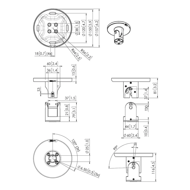 Vogel's PUC1045 Стельова пластина PUC 24xx Vogel's PUC1045 Стельова пластина PUC 24xx