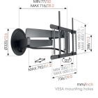 Vogel's TVM 7675 (black) Моторизований кронштейн настінний для LED/LCD/OLED Vogel's TVM 7675 (black) Моторизований кронштейн настінний для LED/LCD/OLED